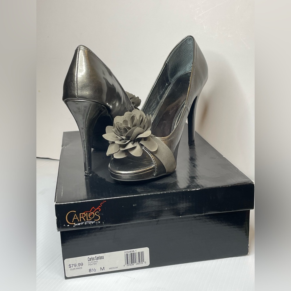 Carlos by Carlos Santana peep toe. Size 8.5. 3” heel.